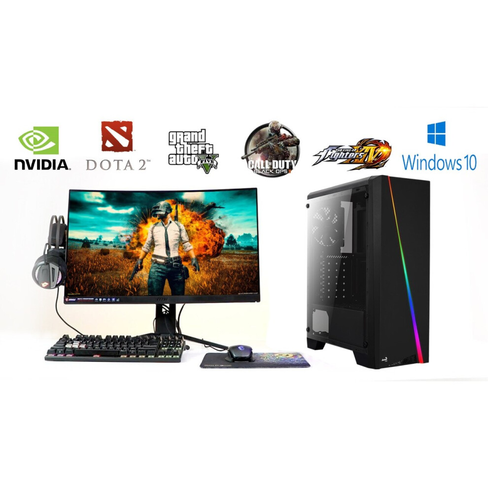 Refurbished Gaming PC Core i5 1TB HDD 120GB SSD 16GB RAM Nvidia GT1030 Win10 Pro 